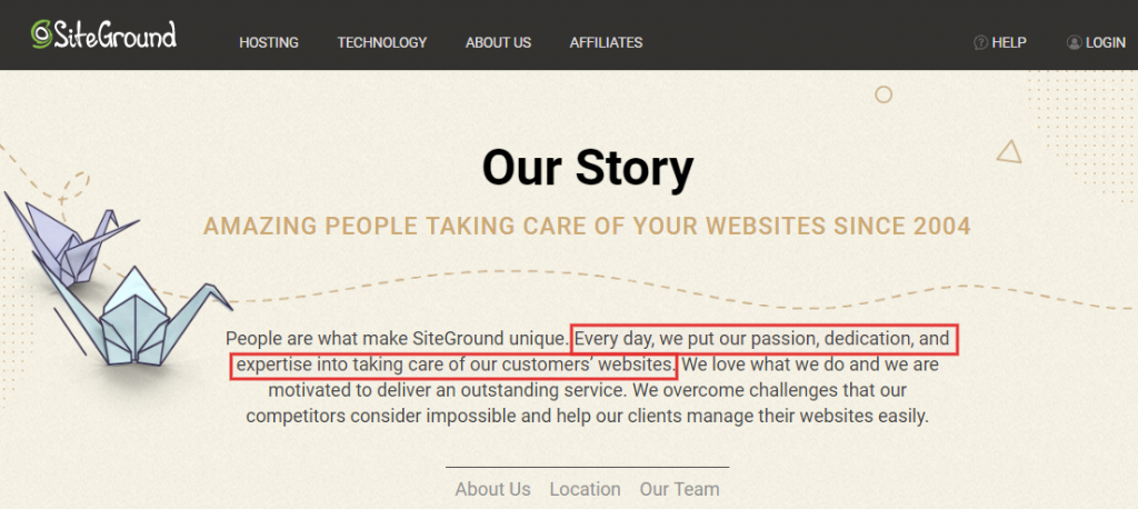 Siteground homepage