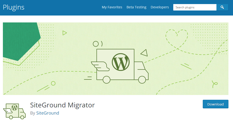 Siteground migrator plugin