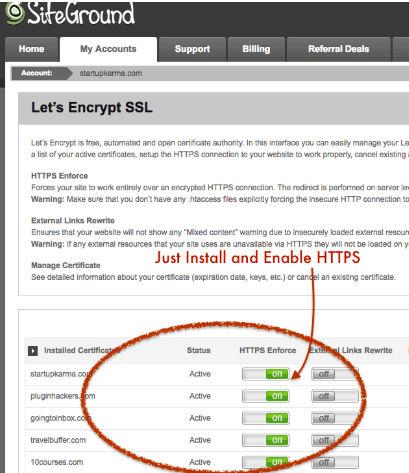 Siteground- Install an SSL certificate