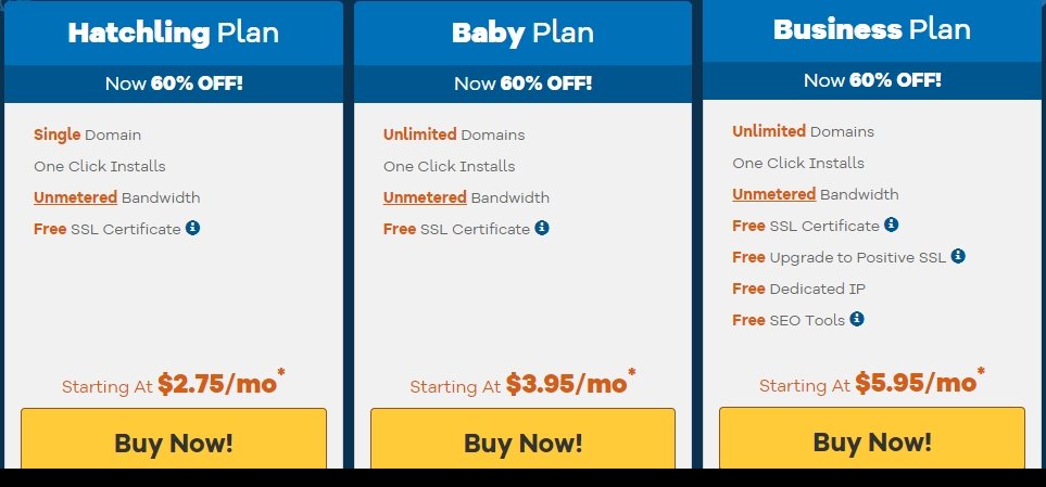 Hostgator Hosting Plans