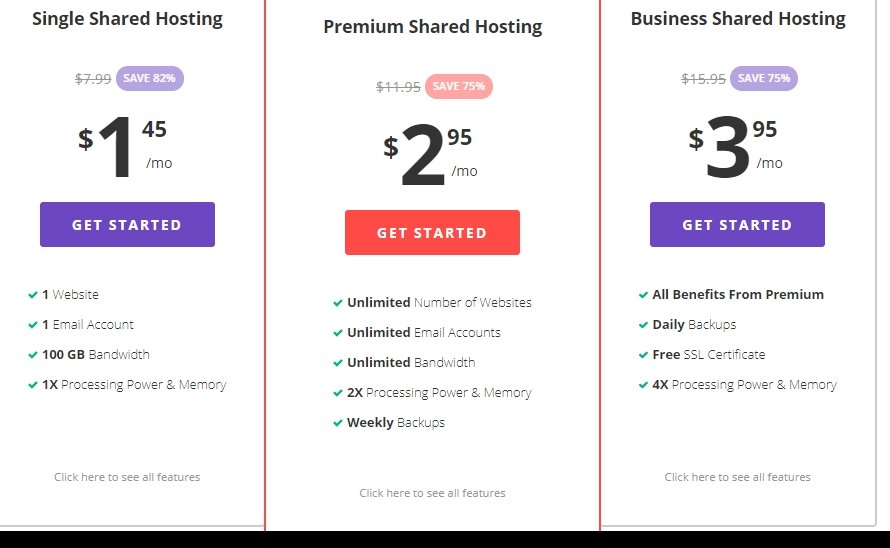 Hostinger Hosting Plans